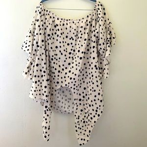 BRAND NEW off the shoulder top with ruffle sleeves